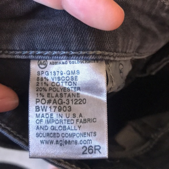 Ag Adriano Goldschmied Gray Farrah High Rise Skinny Jeans Size 26 R - Picture 8 of 9